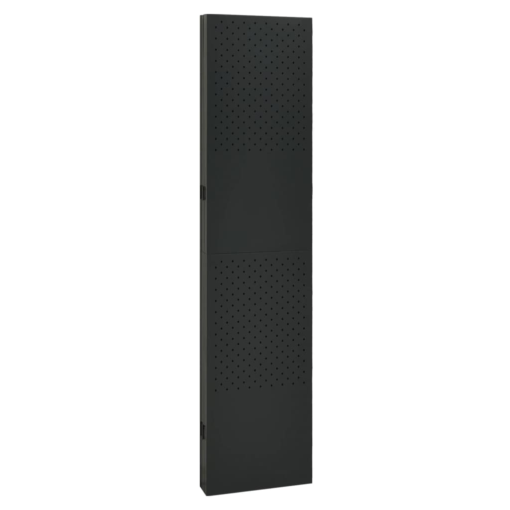 vidaXL 5-tlg. Raumteiler Schwarz 200x180 cm Stahl