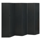 vidaXL 6-tlg. Raumteiler Schwarz 240x180 cm Stahl