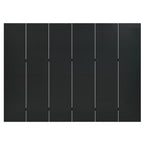 vidaXL 6-tlg. Raumteiler Schwarz 240x180 cm Stahl