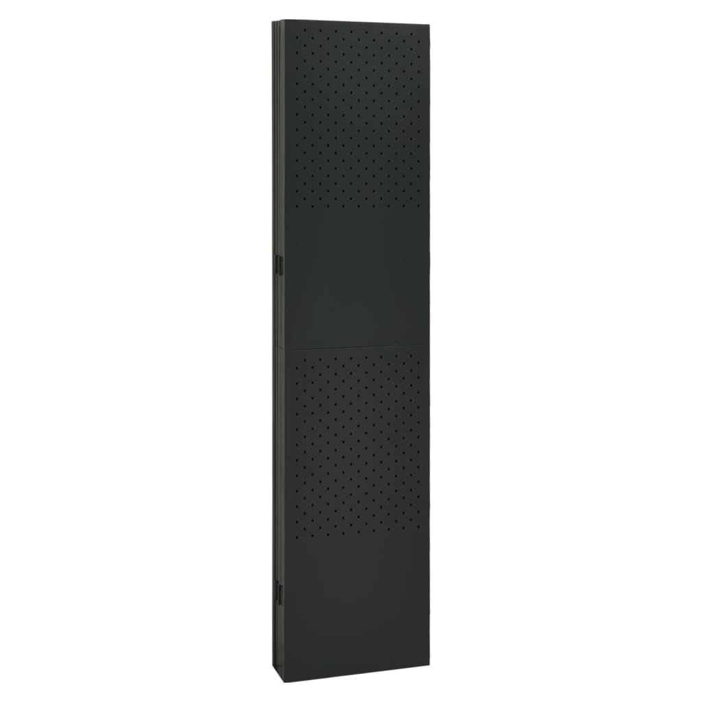 vidaXL 6-tlg. Raumteiler Schwarz 240x180 cm Stahl
