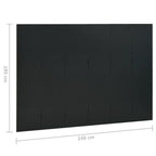 vidaXL 6-tlg. Raumteiler Schwarz 240x180 cm Stahl