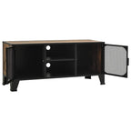 vidaXL TV-Schrank Rustikales Braun 105x36x47 cm Metall und MDF