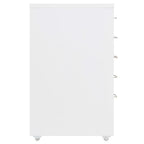 vidaXL Aktenschrank mit Rollen Weiß 28x41x69 cm Metall