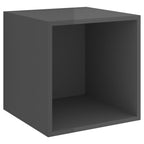 vidaXL 2-tlg. TV-Schrank-Set Hochglanz-Grau Holzwerkstoff