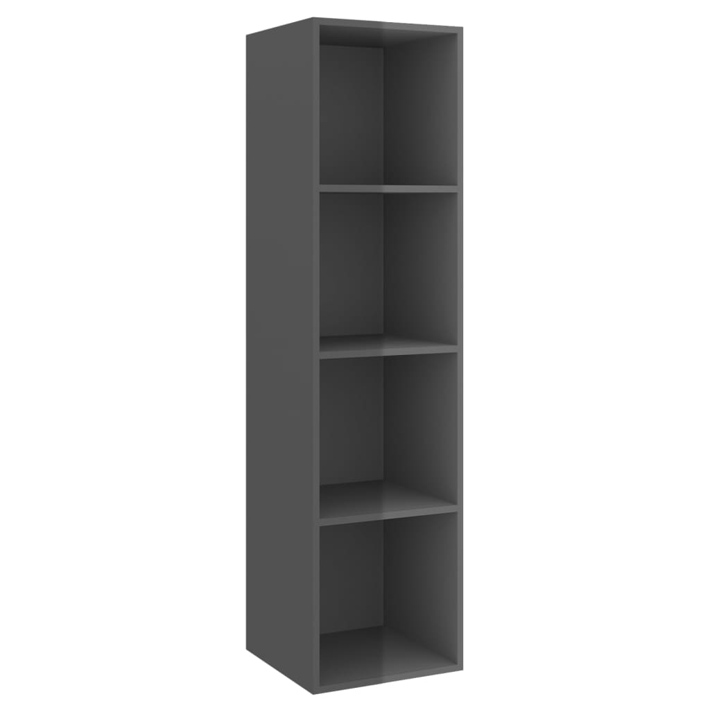 vidaXL 2-tlg. TV-Schrank-Set Hochglanz-Grau Holzwerkstoff