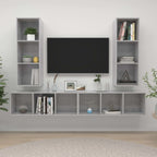 vidaXL | Wand TV Schrank | Wandmontiert 4 pcs 37 x 37 x 107,5 cm