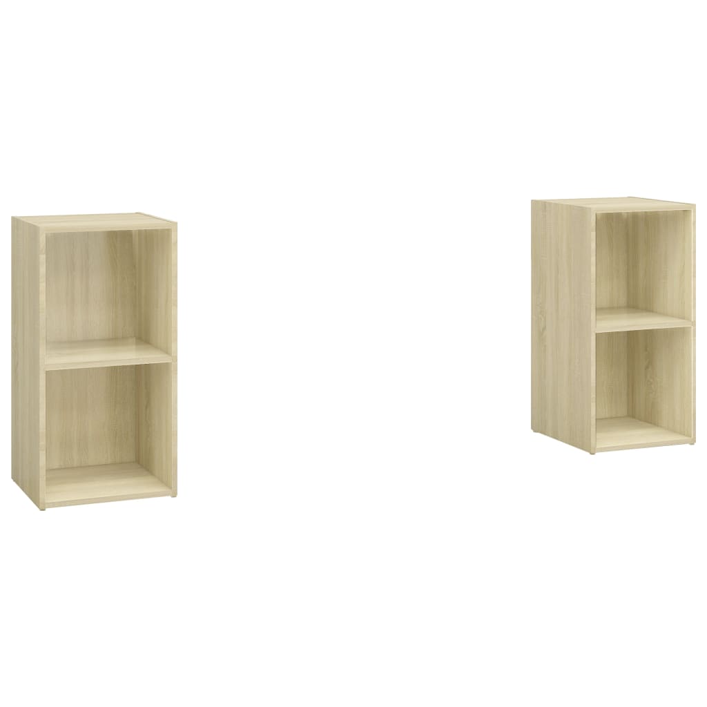 vidaXL TV-Schränke 2 Stk. Sonoma-Eiche 72x35x36,5 cm Holzwerkstoff