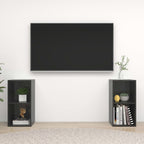 vidaXL TV-Schränke 2 Stk. Hochglanz-Weiß 72x35x36,5 cm Holzwerkstoff