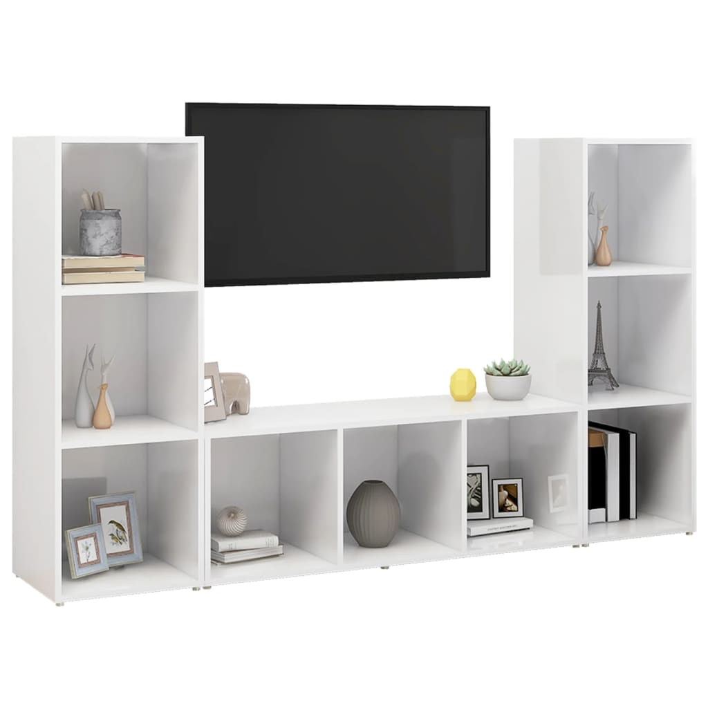 vidaXL | TV-Schränk | 3 pcs 37 x 35 x 107.5 cm