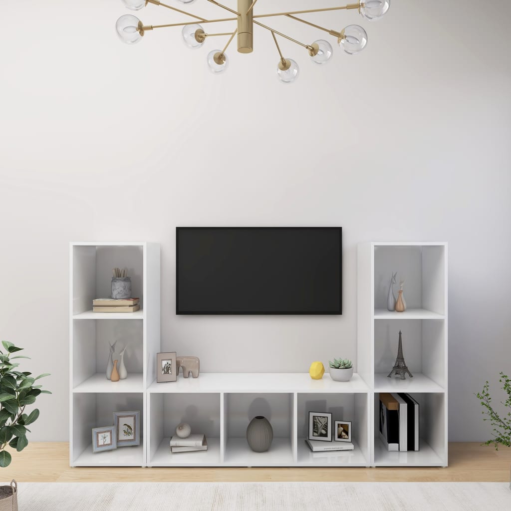 vidaXL | TV-Schränk | 3 pcs 37 x 35 x 107.5 cm