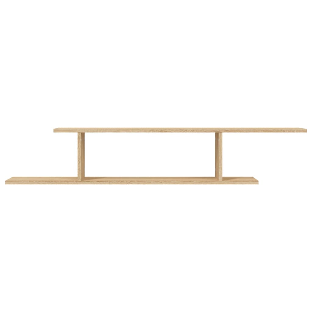 vidaXL TV-Wandregal Sonoma-Eiche 125x18x23 cm Holzwerkstoff