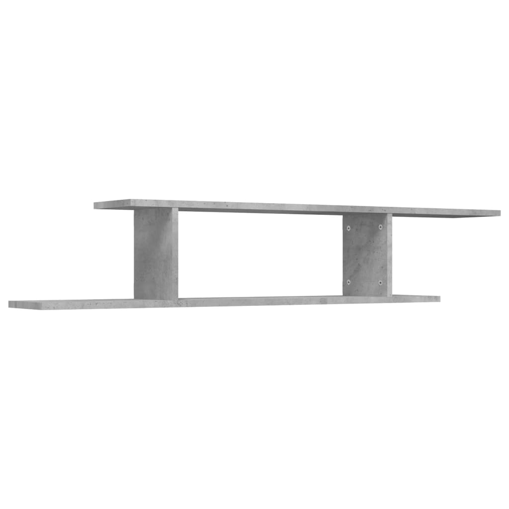 vidaXL TV-Wandregal Betongrau 125x18x23 cm Holzwerkstoff