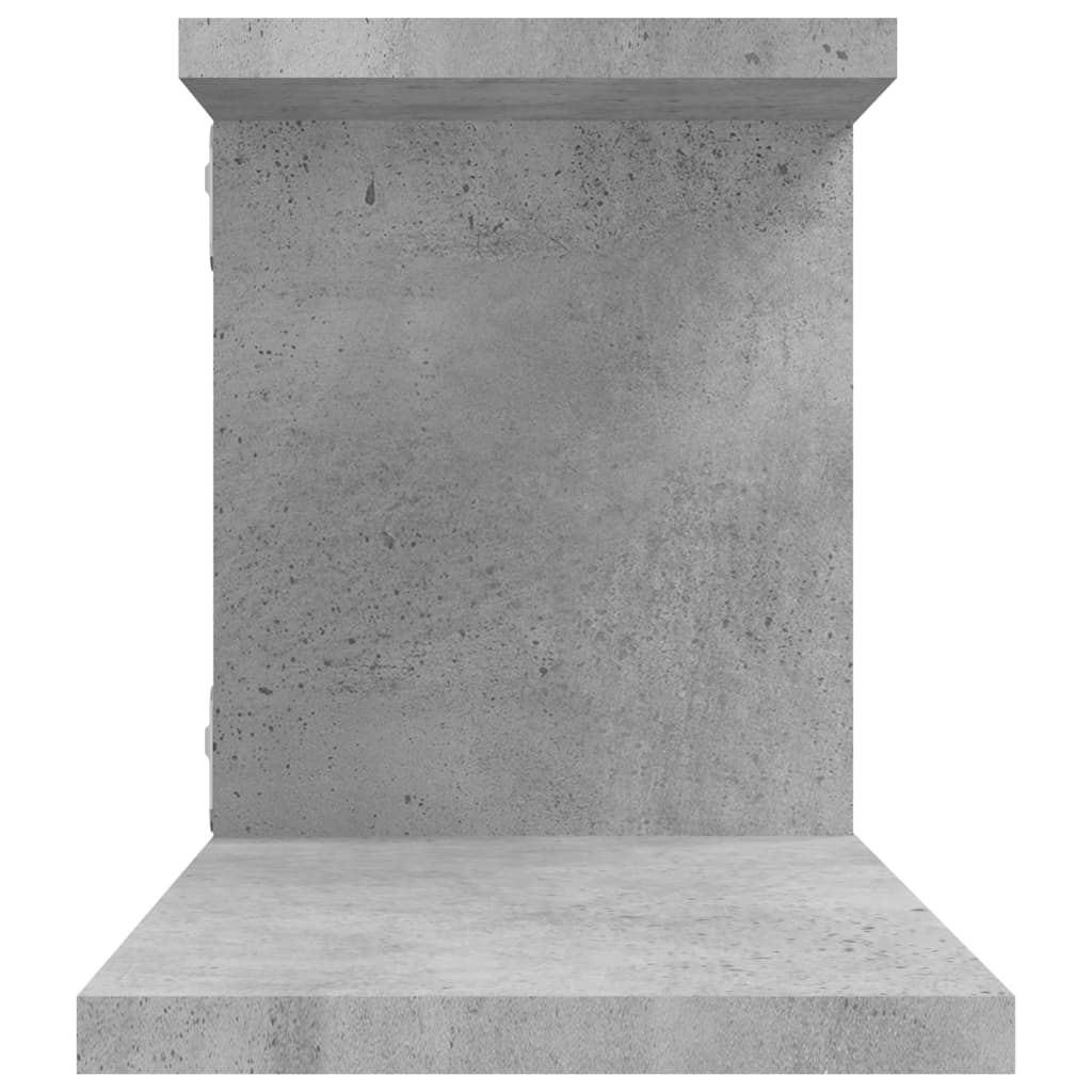 vidaXL TV-Wandregal Betongrau 125x18x23 cm Holzwerkstoff