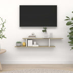 vidaXL TV-Wandregal Weiß und Sonoma-Eiche 125x18x23 cm Holzwerkstoff