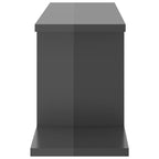 vidaXL TV-Wandregal Hochglanz-Grau 125x18x23 cm Holzwerkstoff
