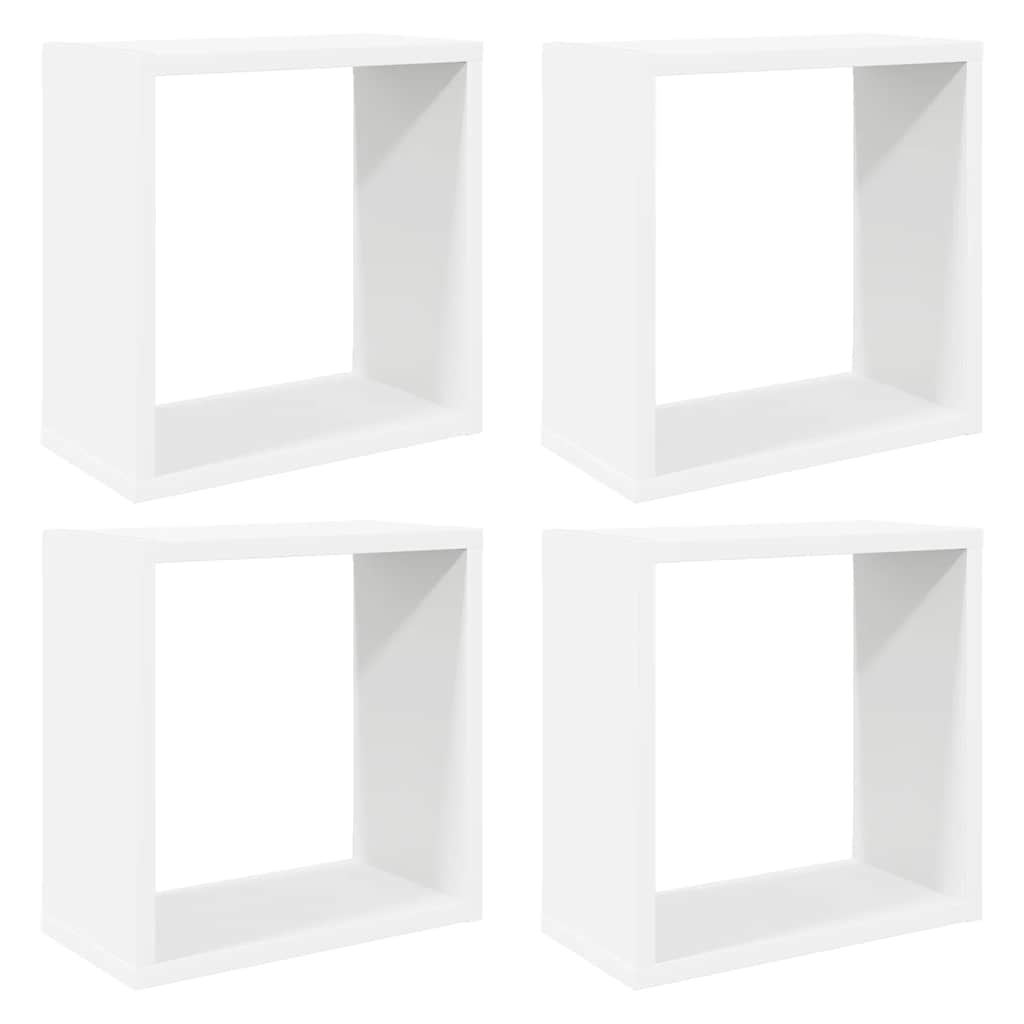 vidaXL Würfelregale 4 Stk. Weiß 30x15x30 cm