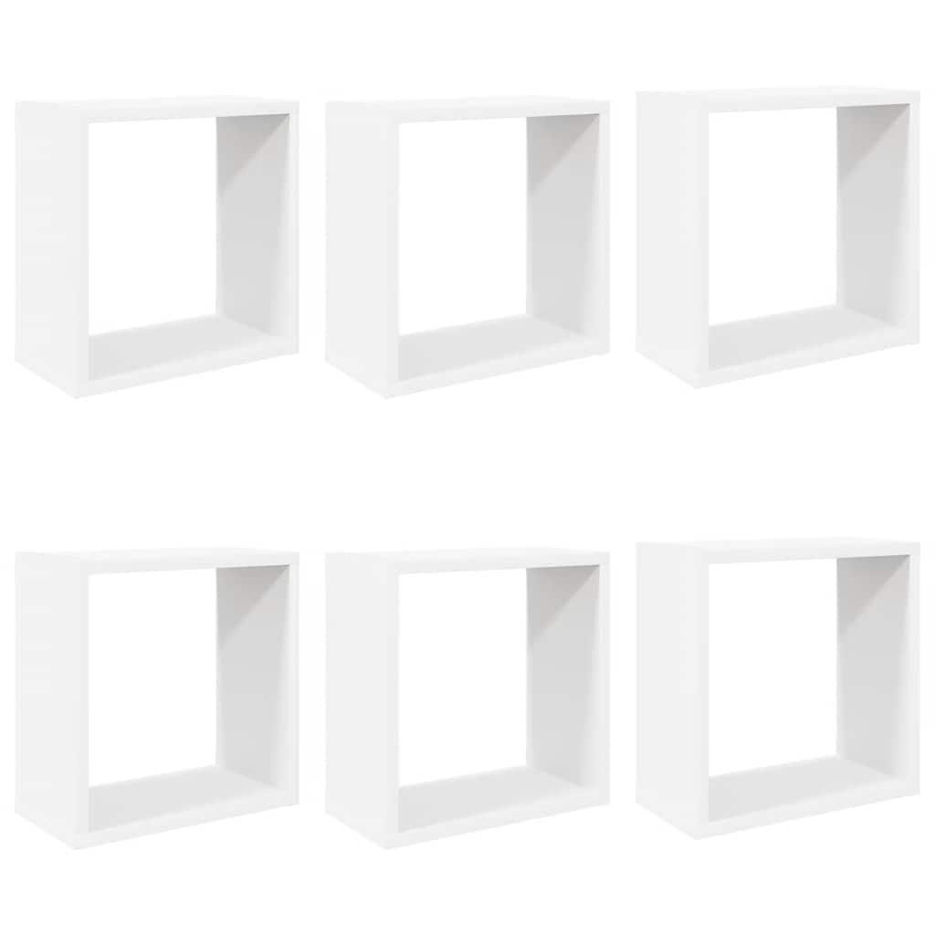 vidaXL Würfelregale 6 Stk. Weiß 30x15x30 cm