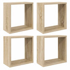 vidaXL Würfelregale 4 Stk. Sonoma-Eiche 30x15x30 cm