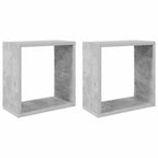 vidaXL Würfelregale 2 Stk. Betongrau 30x15x30 cm