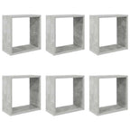 vidaXL Würfelregale 6 Stk. Betongrau 30x15x30 cm