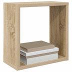 vidaXL Würfelregale 2 Stk. Weiß und Sonoma-Eiche 30x15x30 cm