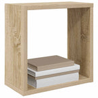 vidaXL Würfelregale 4 Stk. Weiß und Sonoma-Eiche 30x15x30 cm