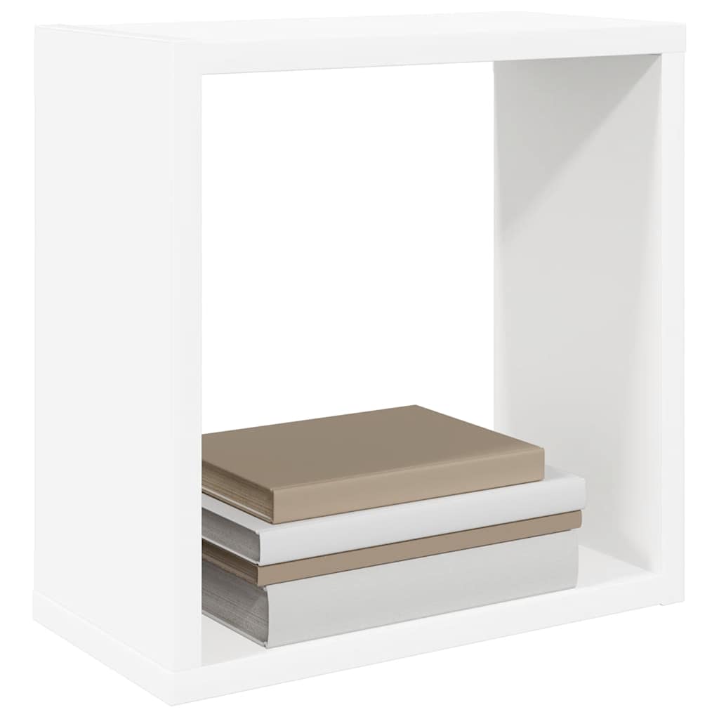 vidaXL Würfelregale 4 Stk. Weiß und Sonoma-Eiche 30x15x30 cm