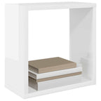 vidaXL Würfelregale 2 Stk. Hochglanz-Weiß 30x15x30 cm