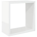 vidaXL Würfelregale 2 Stk. Hochglanz-Weiß 30x15x30 cm