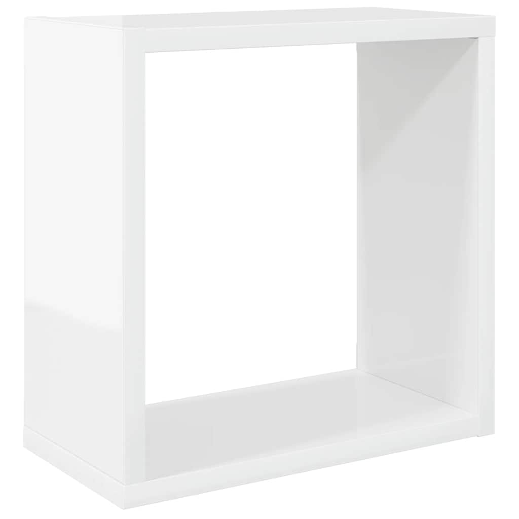 vidaXL Würfelregale 4 Stk. Hochglanz-Weiß 30x15x30 cm