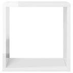 vidaXL Würfelregale 4 Stk. Hochglanz-Weiß 30x15x30 cm