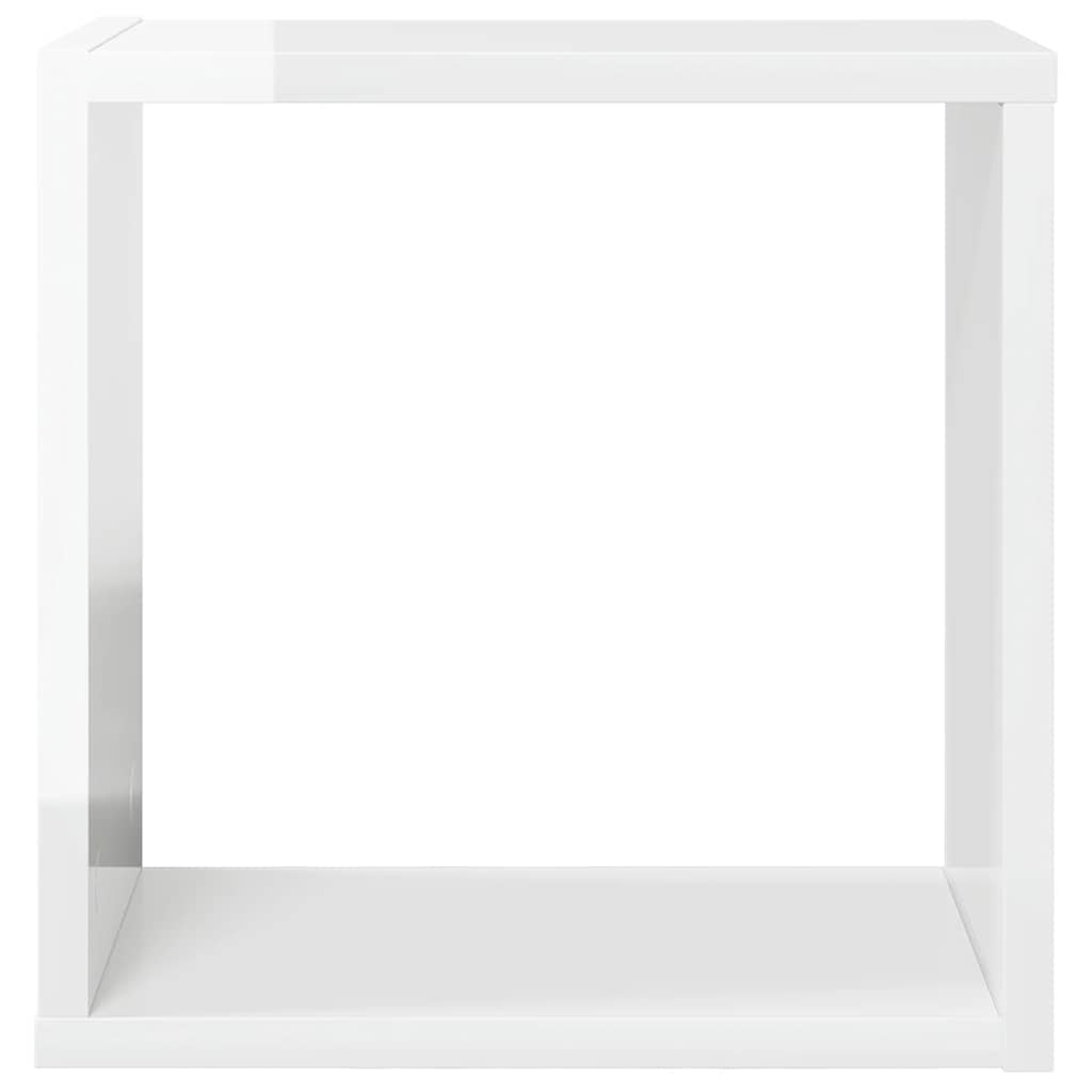 vidaXL Würfelregale 4 Stk. Hochglanz-Weiß 30x15x30 cm