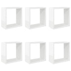 vidaXL Würfelregale 6 Stk. Hochglanz-Weiß 30x15x30 cm