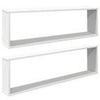 vidaXL Würfelregale 2 Stk. Weiß 100x15x30 cm Holzwerkstoff