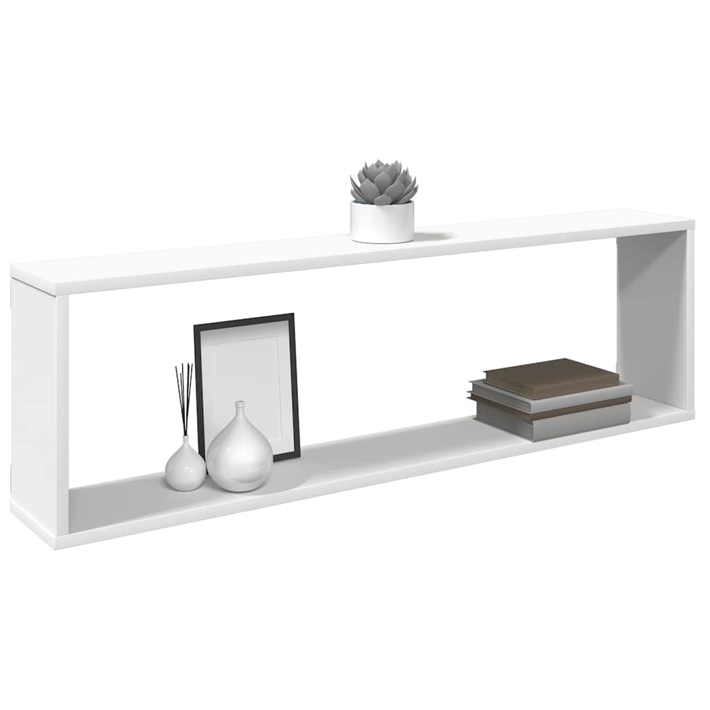 vidaXL Würfelregale 2 Stk. Weiß 100x15x30 cm Holzwerkstoff