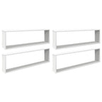 vidaXL Würfelregale 4 Stk. Weiß 100x15x30 cm Holzwerkstoff