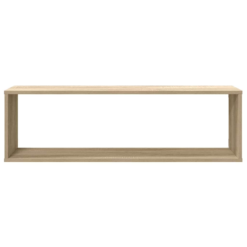 vidaXL Würfelregale 2 Stk. Sonoma-Eiche 100x15x30 cm Holzwerkstoff