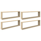 vidaXL Würfelregale 4 Stk. Sonoma-Eiche 100x15x30 cm Holzwerkstoff