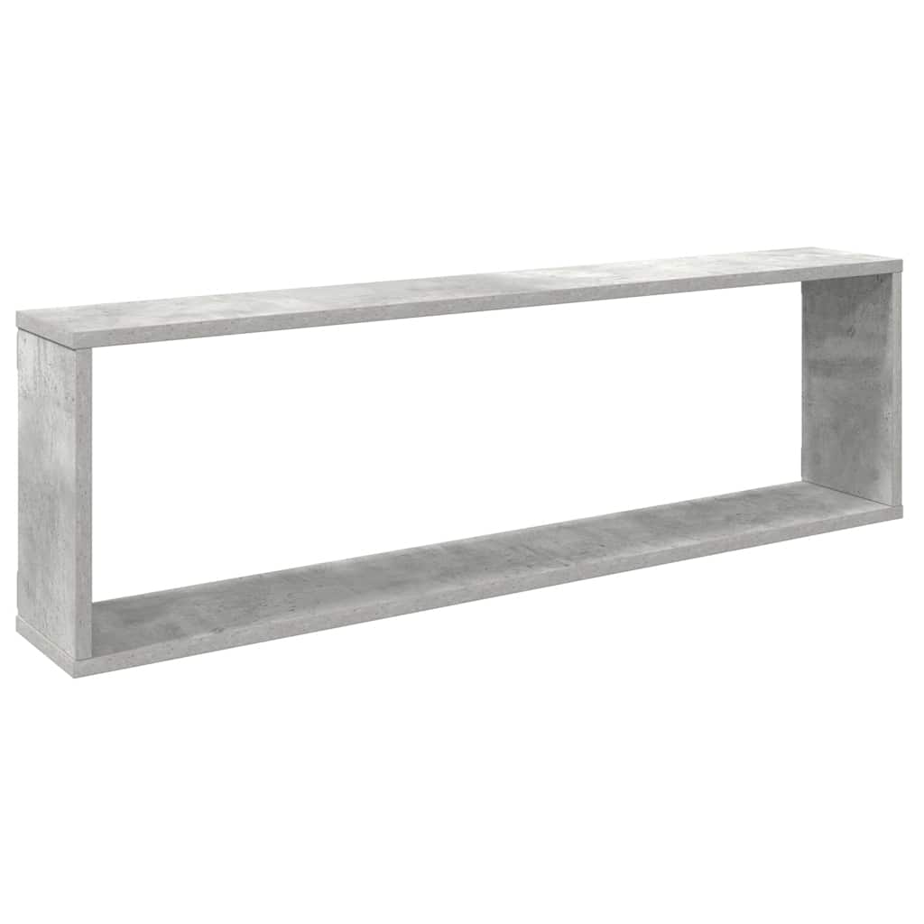 vidaXL Würfelregale 2 Stk. Betongrau 100x15x30 cm Holzwerkstoff