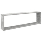 vidaXL Würfelregale 2 Stk. Betongrau 100x15x30 cm Holzwerkstoff