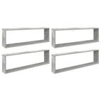 vidaXL Würfelregale 4 Stk. Betongrau 100x15x30 cm Holzwerkstoff