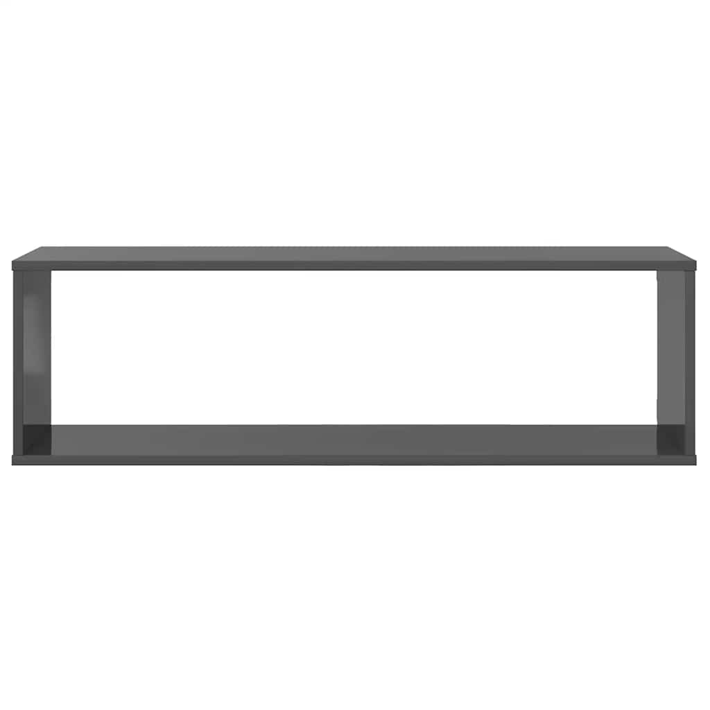 vidaXL Würfelregale 6 Stk. Hochglanz-Grau 100x15x30 cm Holzwerkstoff