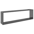 vidaXL Würfelregale 6 Stk. Hochglanz-Grau 100x15x30 cm Holzwerkstoff