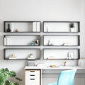 vidaXL Würfelregale 6 Stk. Hochglanz-Grau 100x15x30 cm Holzwerkstoff