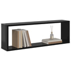 vidaXL Würfelregale 4Stk. Hochglanz-Schwarz 80x15x26,5cm Holzwerkstoff