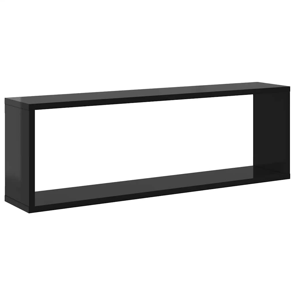 vidaXL Würfelregale 6Stk. Hochglanz-Schwarz 80x15x26,5cm Holzwerkstoff