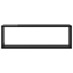 vidaXL Würfelregale 6Stk. Hochglanz-Schwarz 80x15x26,5cm Holzwerkstoff
