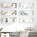 vidaXL Würfelregale 6 Stk. Grau 100x15x30 cm Holzwerkstoff