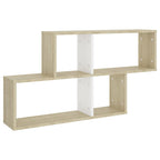 vidaXL Wandregal Weiß und Sonoma-Eiche 100x18x53 cm Holzwerkstoff