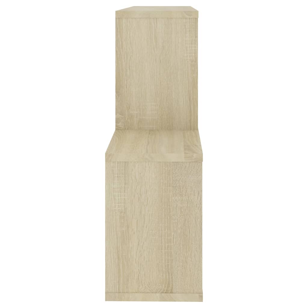 vidaXL Wandregal Weiß und Sonoma-Eiche 100x18x53 cm Holzwerkstoff